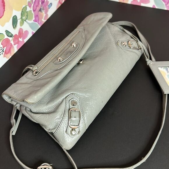 💯Authentic Balenciaga Silver Metalic Crossbody🍀 - Picture 8 of 17
